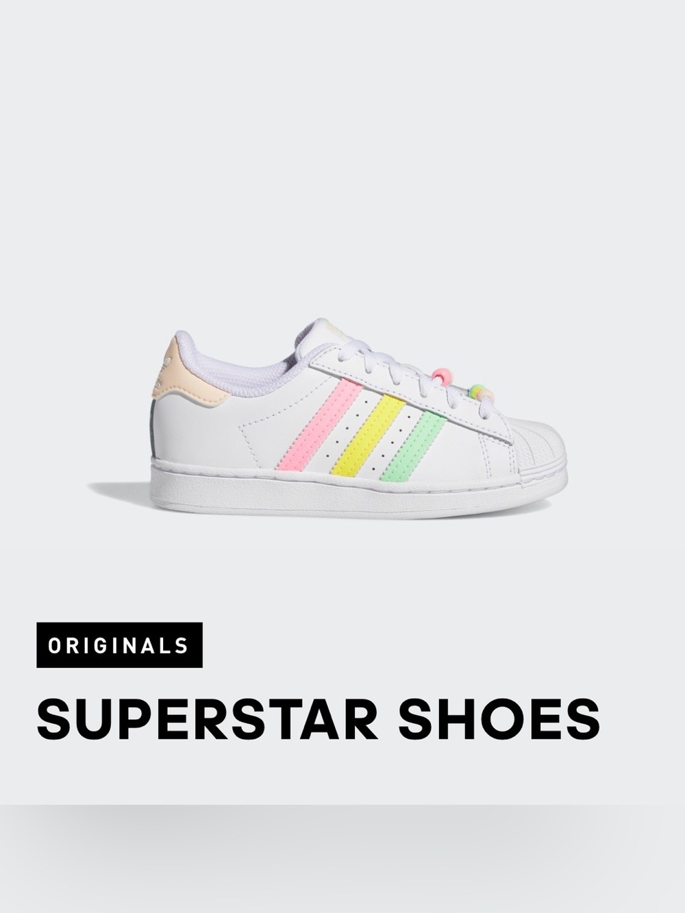 adidas Kids Shell Toe Superstar Colorful Sneakers